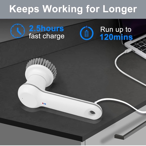 NWT Electric spin scrubber bathroomm kitchen cleaner - Picture 7 of 7